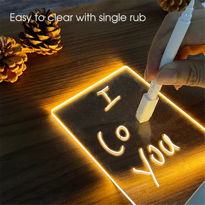 Glow & Inspire – LED Acrylic Message Board for Creative Notes & Daily Reminders 