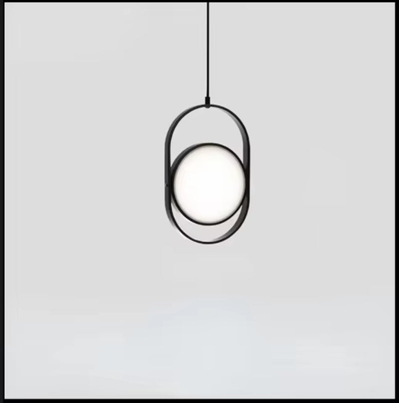 Nordic Wave Hanging Pendant Lamp – Black & Gold Industrial Design for Living & Dining Rooms